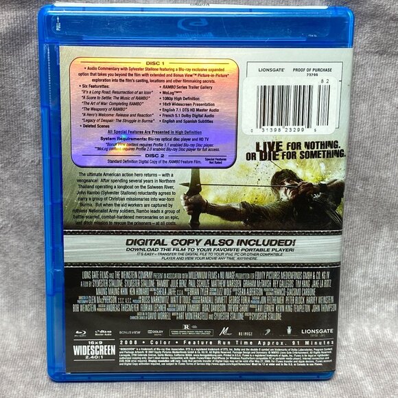 "Stallone First Blood" & "Stallone Rambo" Blu-Ray Set - Picture 7 of 7